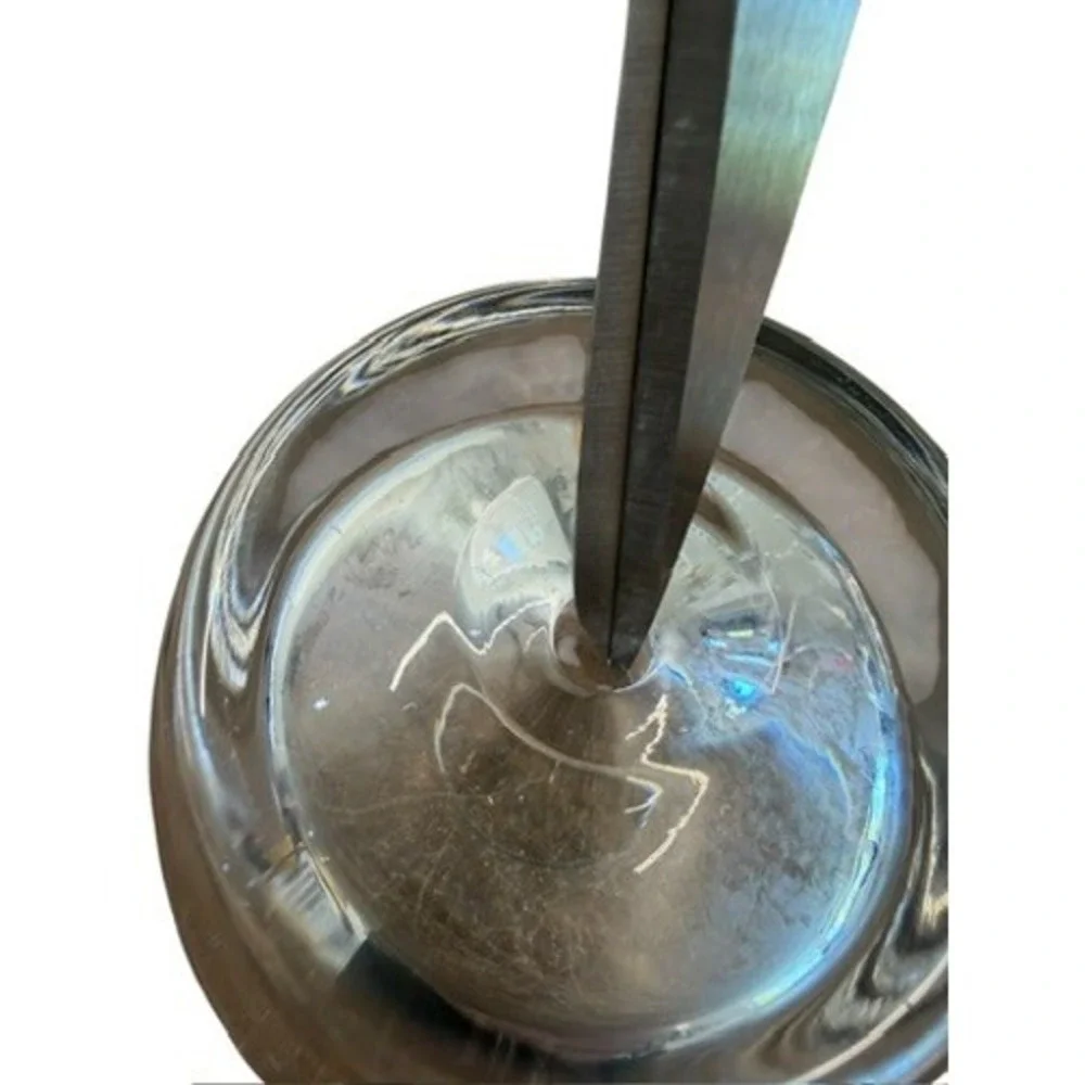Set of 2 Heavy Base Crystal Whiskey Glasses with Controlled Bubble 3.5in
